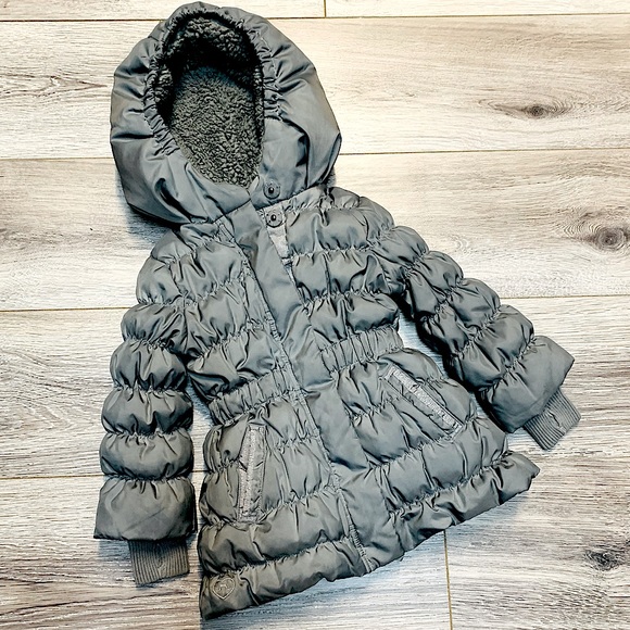 Château de sable Paris baby girl down feather gray puffer winter coat 18… - Picture 1 of 13